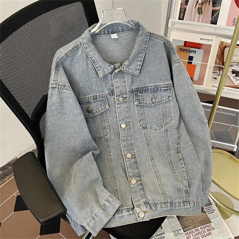 大货 2025春季男女百搭牛仔夹克大码宽松休闲牛仔外套 JK778-P60图片