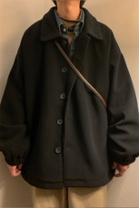 N2070/P75加棉P85冬季毛呢夹克男女中性风宽松大码呢子外套夹克，男装夹克，电商A141