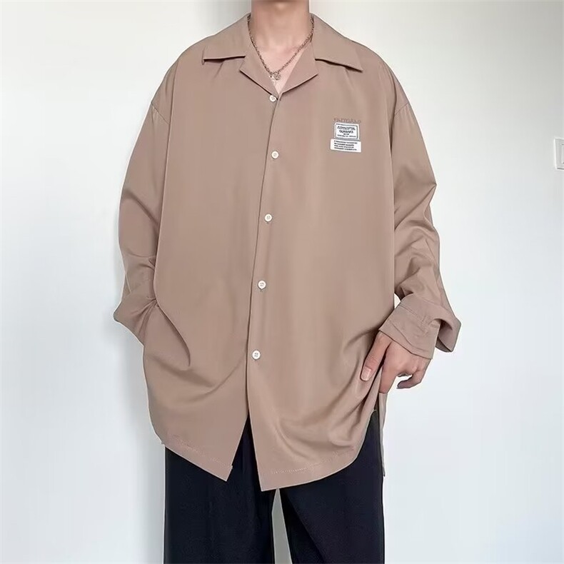 2023衬衫男长袖帅秋夏装港风衬衣潮流高级感很仙的上衣CY495-P36,男装衬衫,星座412-3