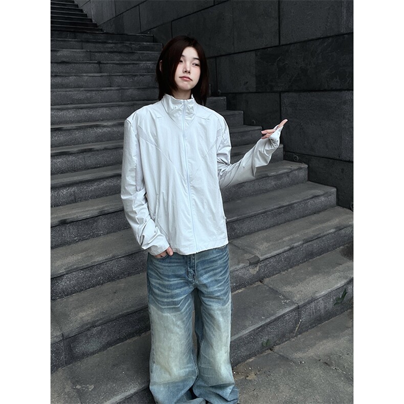 春夏款高品质冰感速干防晒服休闲户外运动外套透气弹力机能风夹克,男装防晒衣,电商A486