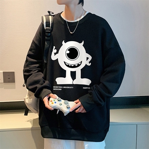 S6327-P28  秋季圆领卫衣男大码韩版宽松长袖外套图片