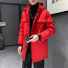 有版权连帽纯色班服团体情侣学生团建可印花羽绒服男士修身长款，男装羽绒服，星座301D-5(原星座1415）