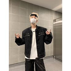 高街牛仔外套男士韩版潮流痞子帅气2024秋冬ins宽松夹克W5845-P75，男装夹克，星座412-3