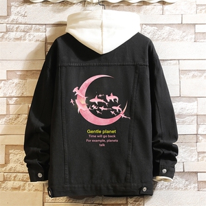 牛仔夹克男大码牛仔外套男茄克 NJ77209-P60加绒款-P75图片