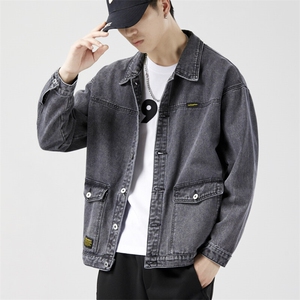 春夏秋青少年宽松牛仔夹克男 春季青年通勤大码JK1700有现货图片