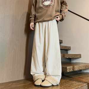 8XL-M加厚羊羔毛棉裤特大码宽松休闲裤保暖直筒阔腿裤KZ1939/P68图片