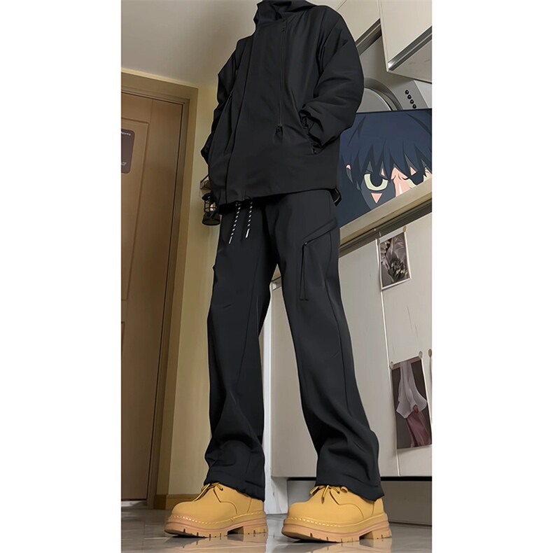 A751-特P45现货加绒加厚防水冲锋裤保暖休闲裤冬季弯刀裤5，男装休闲裤，电商B335