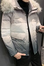 羽绒服男短款2020冬季新款渐变色外套潮牌DS620T，男装羽绒服，电商A102