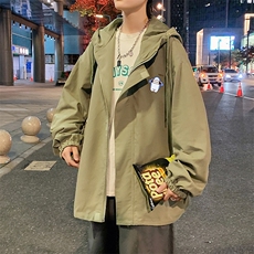 JK41167-P85加棉款-P115纯棉连帽夹克男士大码工装夹克男外套男，男装夹克，电商A040