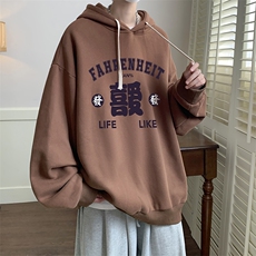 连帽卫衣男大码运动服帽衫外套WY2256-P35加绒款-P40，男装卫衣，电商A040