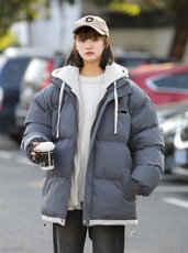 现货抖音得物二开三防加厚假两件拼接连帽棉衣冬季棉服LL9999，男装棉衣，电商A486