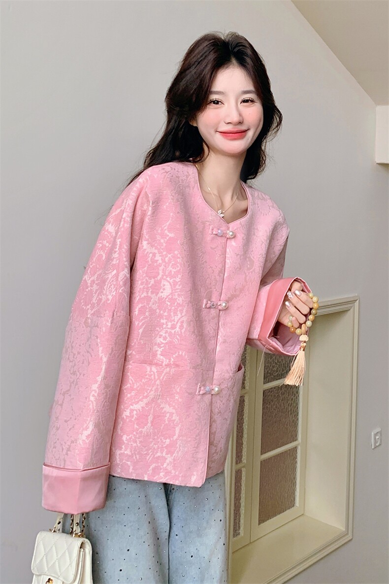 现货2D078-F8132-P155K238粉风短外套,女装短外套,2D078