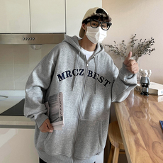 胸前贴布刺绣开衫卫衣休闲百搭男女外套ZW15-薄款P55加绒P60控68，女装短外套，星座1408-1
