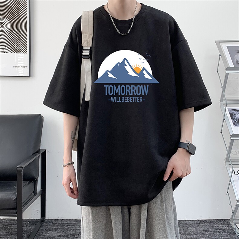 麂皮绒短袖t恤男大码半袖男 JD82235-P25图片