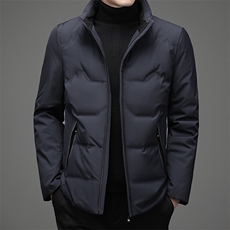 新款男士冬季羽绒服休闲商务保暖白鸭绒中老年外套MNSA6860Y-P235，男装羽绒服，电商B212（原钱塘6029）