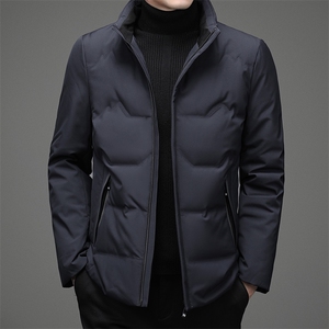 新款男士冬季羽绒服休闲商务保暖白鸭绒中老年外套MNSA6860Y-P235图片