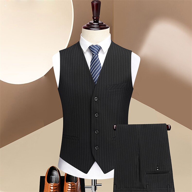 高品质微弹三件套胸花需另配,男装西服套装,电商D210
