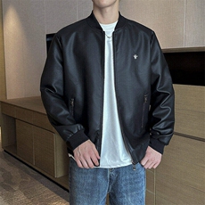 秋冬新品跨境男装PU皮夹克男士潮流修身机车服皮衣男潮流2303-P65，男装夹克，星座1407