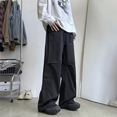 2025新款秋装工装裤直筒宽松阔腿裤休闲长裤百搭现货K8133-P42，男装工装外套，星座512-3