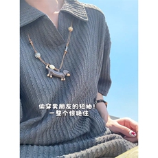 XZ809A/SSS06/P45/控58肌理感拼接POLO衫T恤，男装T恤，星座809A(原222-1)