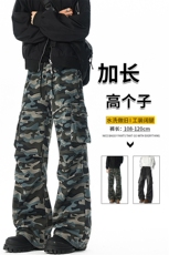 迷彩裤子男生190高个子加长工装裤直筒休闲卫裤阔腿运动裤KZ086，男装休闲裤，电商B312