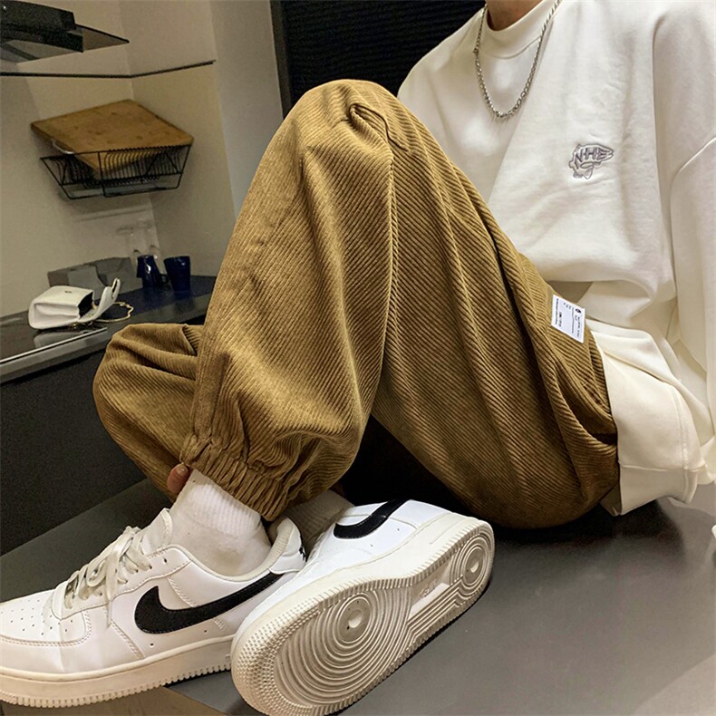 2025春季新款男装宽松束脚抽绳港风运动裤休闲裤DM183-P40图片