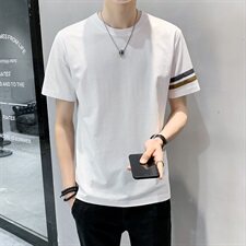 短袖t恤男2021夏季新款修身男士半袖夏天纯棉体恤男A313-A112-P40，男装T恤，电商A313