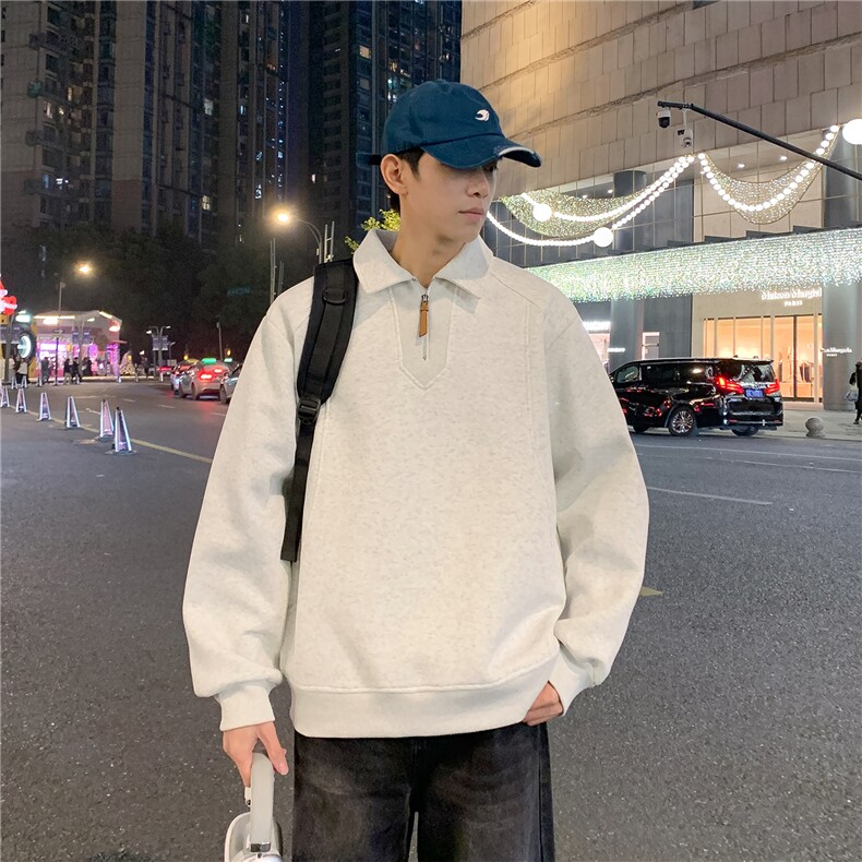 春季新款轻熟休闲风POLO领卫衣WY05512-P55,男装Polo衫,星座308B-2