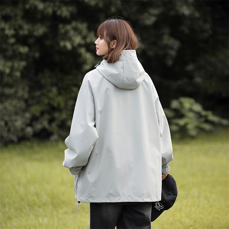 815A-MJ78352-65特春秋装新款纯色登山服三防冲锋衣外套女模,男装夹克,星座815A
