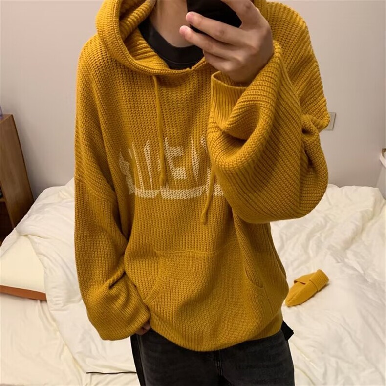 连帽卫衣男女春秋新款毛衣时尚洋气针织衫上衣情侣,男装针织衫/毛衣,星座302B-2