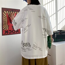 夏季短袖t恤男潮流港风中袖休闲上衣A210-A8329-P25，男装T恤，星座210-3