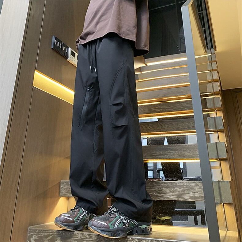 新款防水机能拉链拼接打褶冲锋裤XZ604-KG87-特P40控78,男装休闲裤,星座604