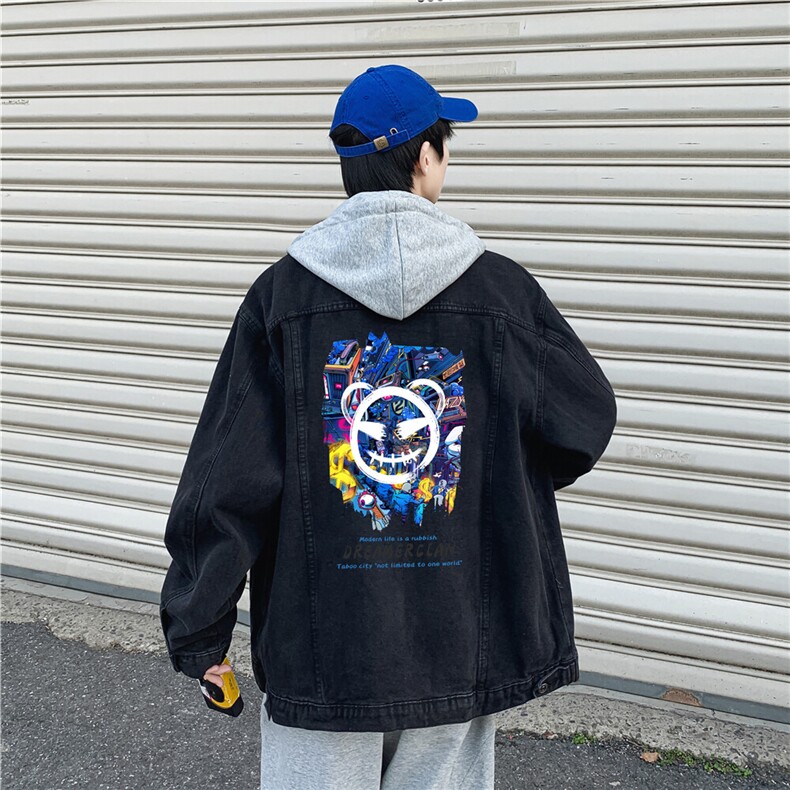 jk669-p80-限价108现货连帽可脱卸港风大码牛仔ins外套cityboy,女装短外套,星座116