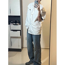 解构压褶短袖衬衫男款金属廓形翻领衬衣美式潮牌上衣外套CT261，男装T恤，星座1116A（原606A-3）