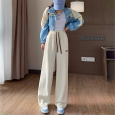 2024秋季新款垂感裤子男女学生宽松直筒阔腿韩版潮牌百搭休闲长裤，男装休闲裤，星座506A