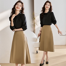 《秋装新品》随心注意自在潮流两件套套裙，女装套装/套裙，魅丽静蓝