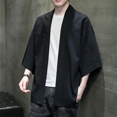 2023风春夏棉麻披风开衫男宽松防晒服小众风衣A203-666特p25，男装防晒衣，星座815（原A203）