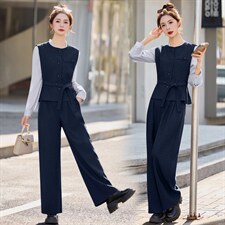 《现货》bao款2026年春季新款马甲套装商务风韩剧穿搭休闲显瘦女，女装套装/套裙，韩宇舍