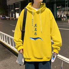 WY2261-P35纯棉连帽卫衣男大码运动帽衫宽松薄外套男，男装卫衣，电商A040