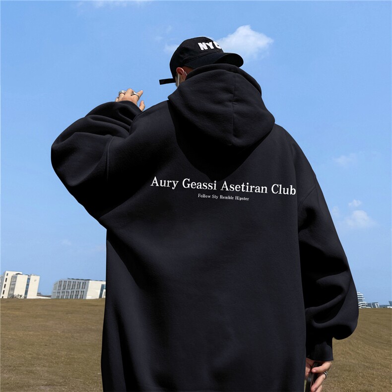 ！秋季重磅宽松大码港风aury印花连帽卫衣LW110-特p35,男装卫衣,星座508（原C305）