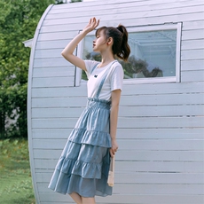 大货已出周扬青蝴蝶系列两件套262A-S065，女装连衣裙，Yologo