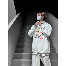 大力水手印花LOGO男女情侣潮牌连帽卫衣，男装卫衣，星座310A-4