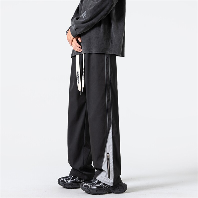 K8818P55光影墙秋季新款牛津布冲锋裤休闲长裤学生宽松百搭潮,男装休闲裤,电商A026-1