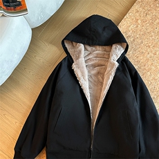 现货双面穿加绒连帽棉衣座山雕男冬季棉服D54106-TP105188，男装棉衣，电商A102