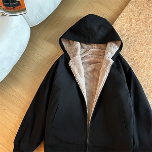 现货双面穿加绒连帽棉衣座山雕男冬季棉服 D54106-TP105188图片