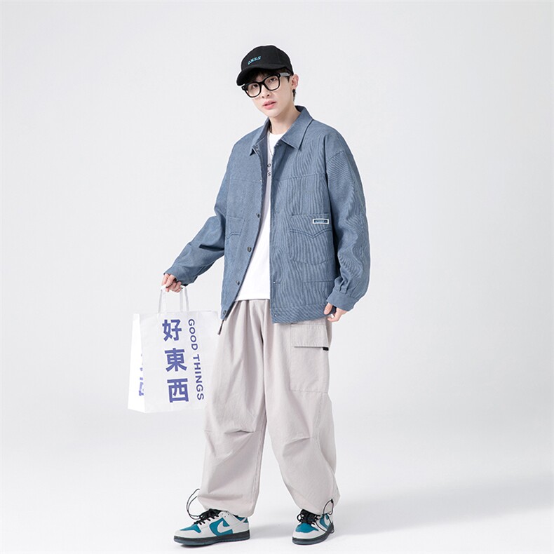 春秋季百搭休闲宽松灯芯绒夹克男士JK153-P60,男装夹克,星座1204