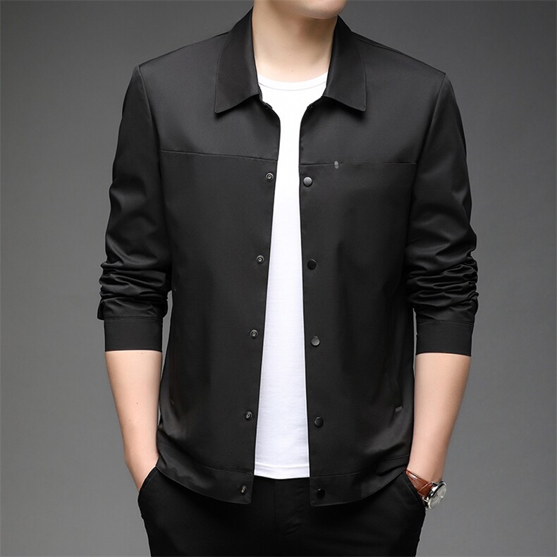 中年男秋冬装男休闲外套中年人夹克衫爸爸秋装上衣HPN688061-P155图片