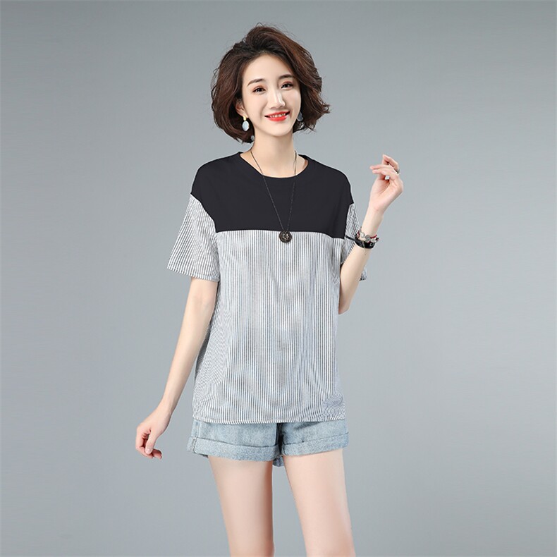 2021夏新款纯棉T恤上衣3928款棉，女装T恤，秋牧寒烟