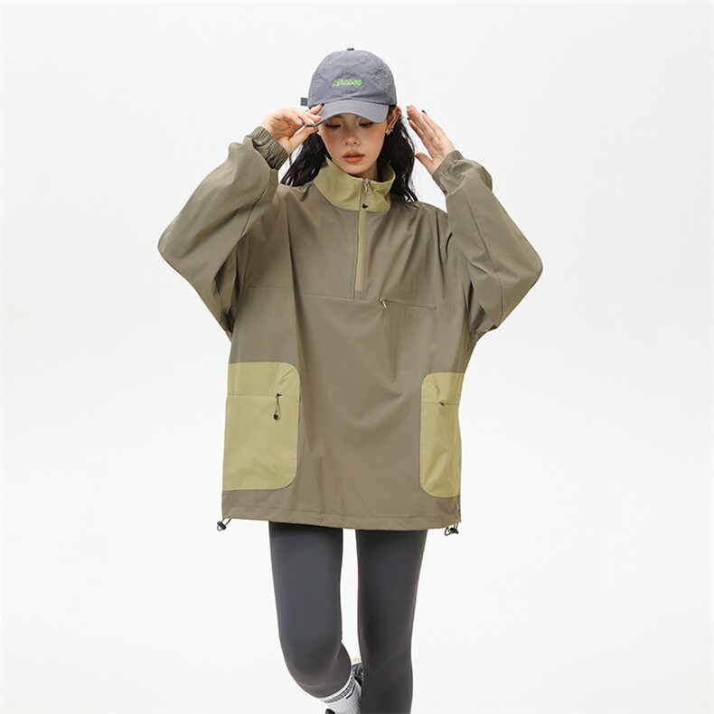 311B-1-35012-P60控110潮牌新款日系半开衫卫衣透气宽松休闲百搭，男装卫衣，星座311B-1