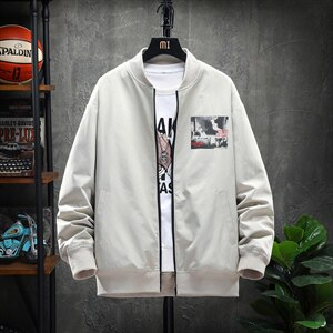 【】A003-HJ5070-P70春装新款印花立领夹克 展架挂拍图片